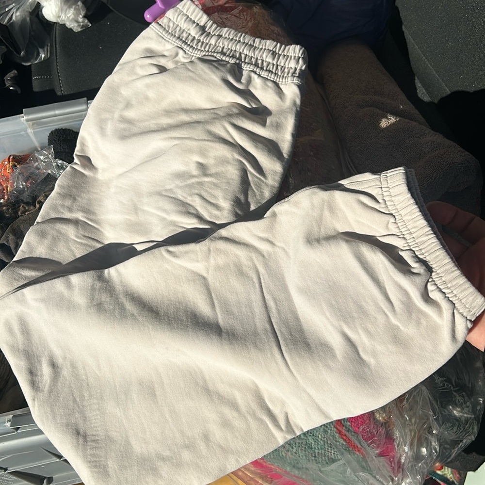 Athleta Light Khaki Jogger Sweatpants